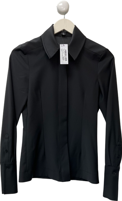 Karen Millen Black Petite The Founder Tailored Wool Blend Shirt UK 6