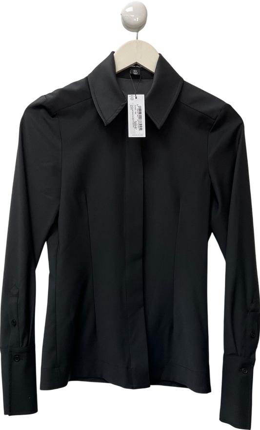 Karen Millen Black Petite The Founder Tailored Wool Blend Shirt UK 6