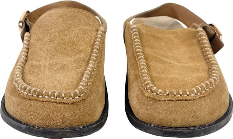 ZARA Brown Suede Clog Sandal UK 5 EU 38