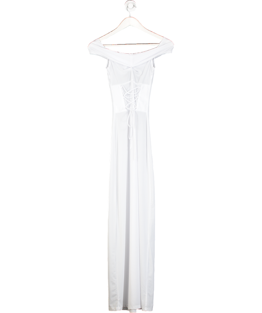 Amelie Teje White Jolie Sheer Gown UK XS