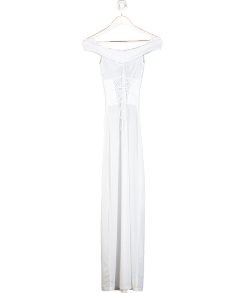 Amelie Teje White Jolie Sheer Gown UK XS
