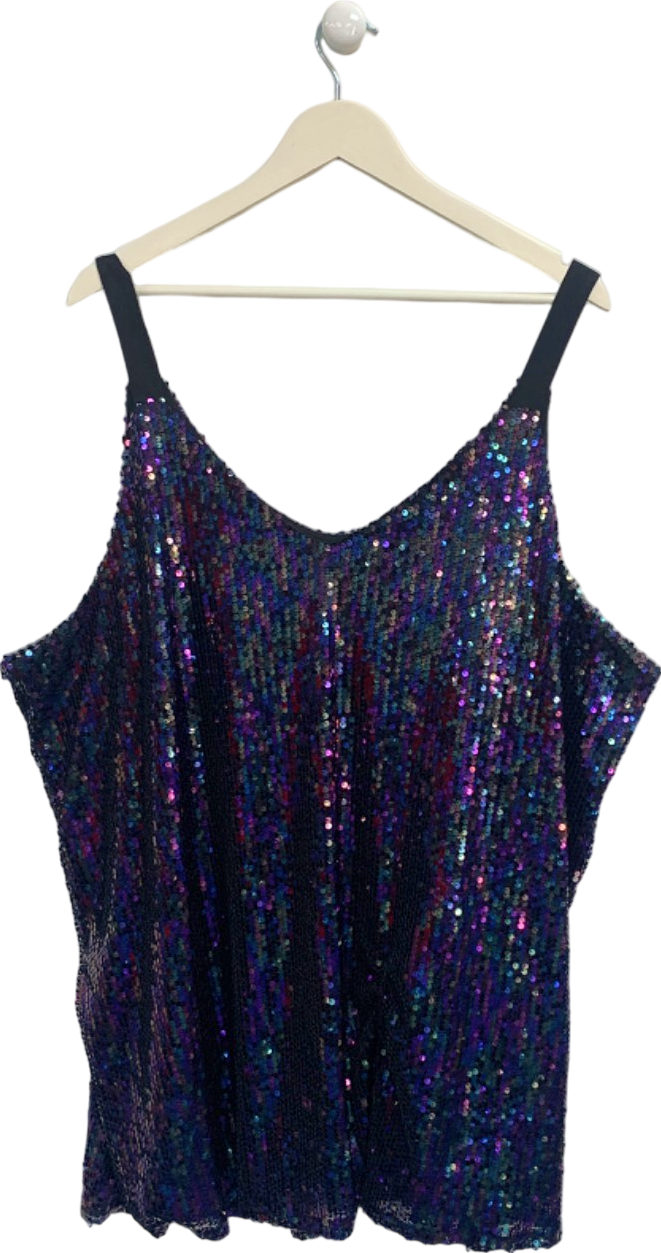 Yours Multicolour Sequin Top UK 26-28