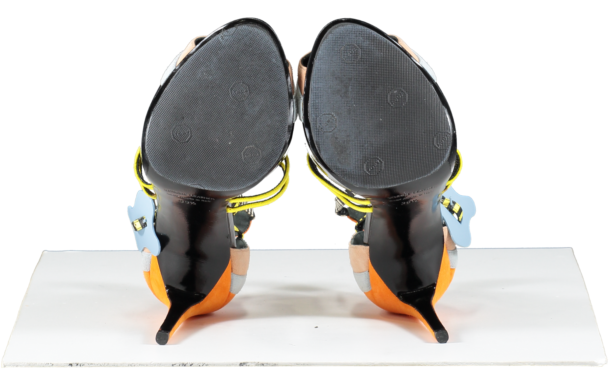 Pierre Hardy Black Leather Multi Heeled Sandals UK 6.5 EU 39.5 👠