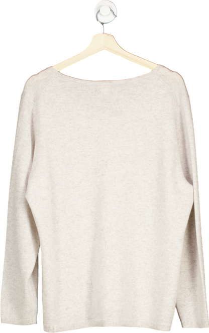 John Lewis & Partners Grey 100% Cashmere V Neck Sweater UK 20