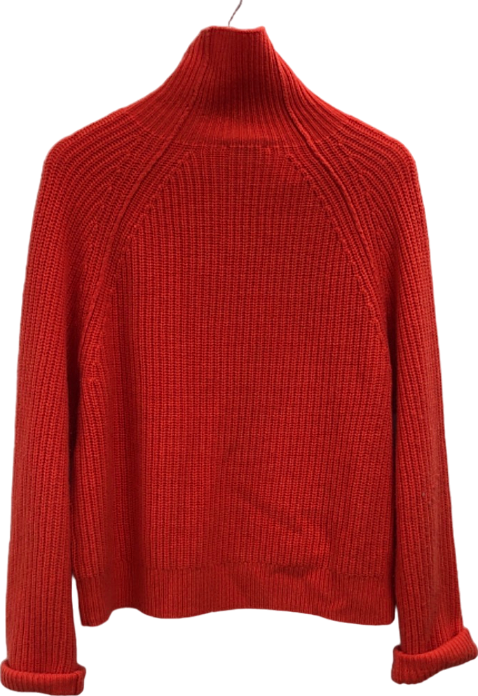 Jigsaw Red Ribbed Turtleneck Jumper UK S