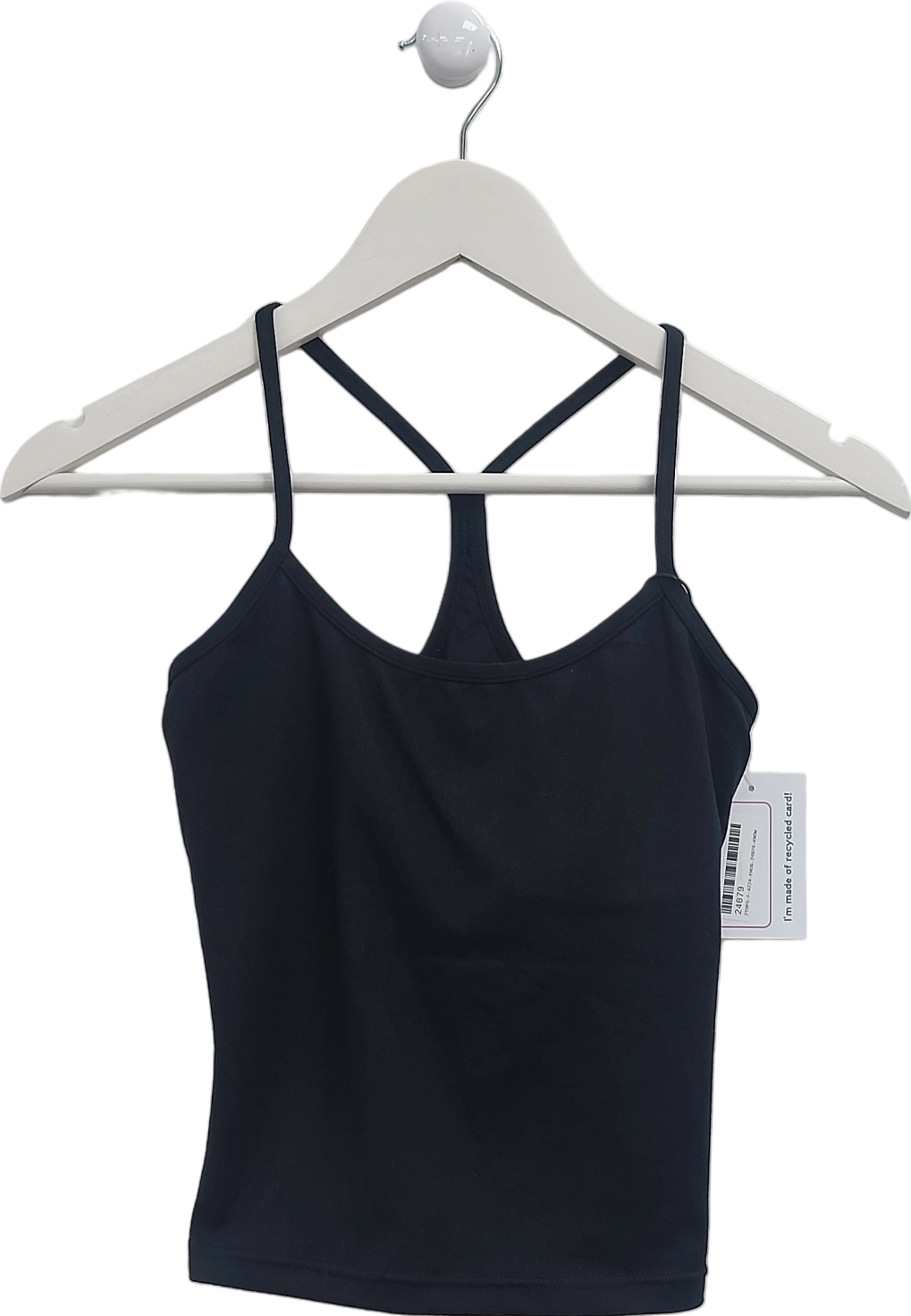 Bamba Black Active Wear Tank Top UK S