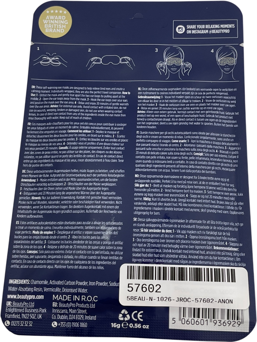 BEAUTYPRO Warming Eye Mask X1