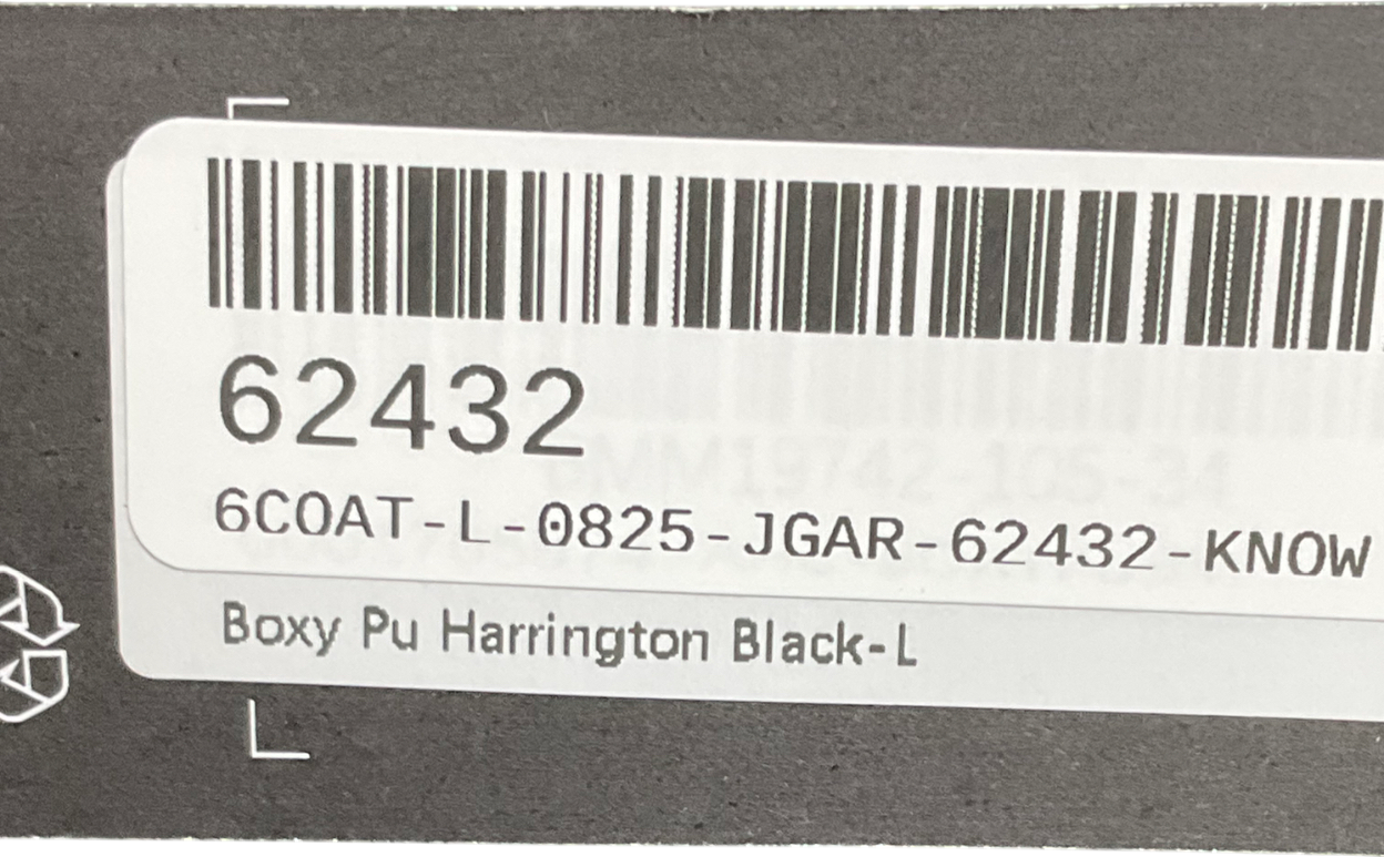 boohooMan Boxy Pu Harrington Jacket In Black UK L