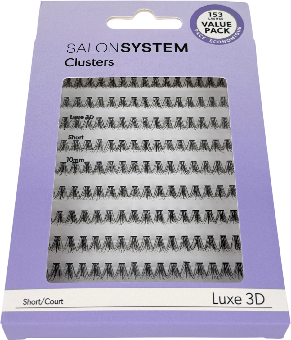 SALONSYSTEM Cluster Lashes Luxe 3d Short 153 lashes
