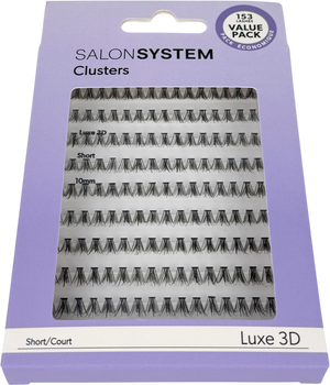 SALONSYSTEM Cluster Lashes Luxe 3d Short 153 lashes