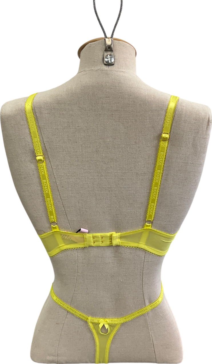 boux avenue Yellow Gracey Balconette Bra & Thong UK 30B