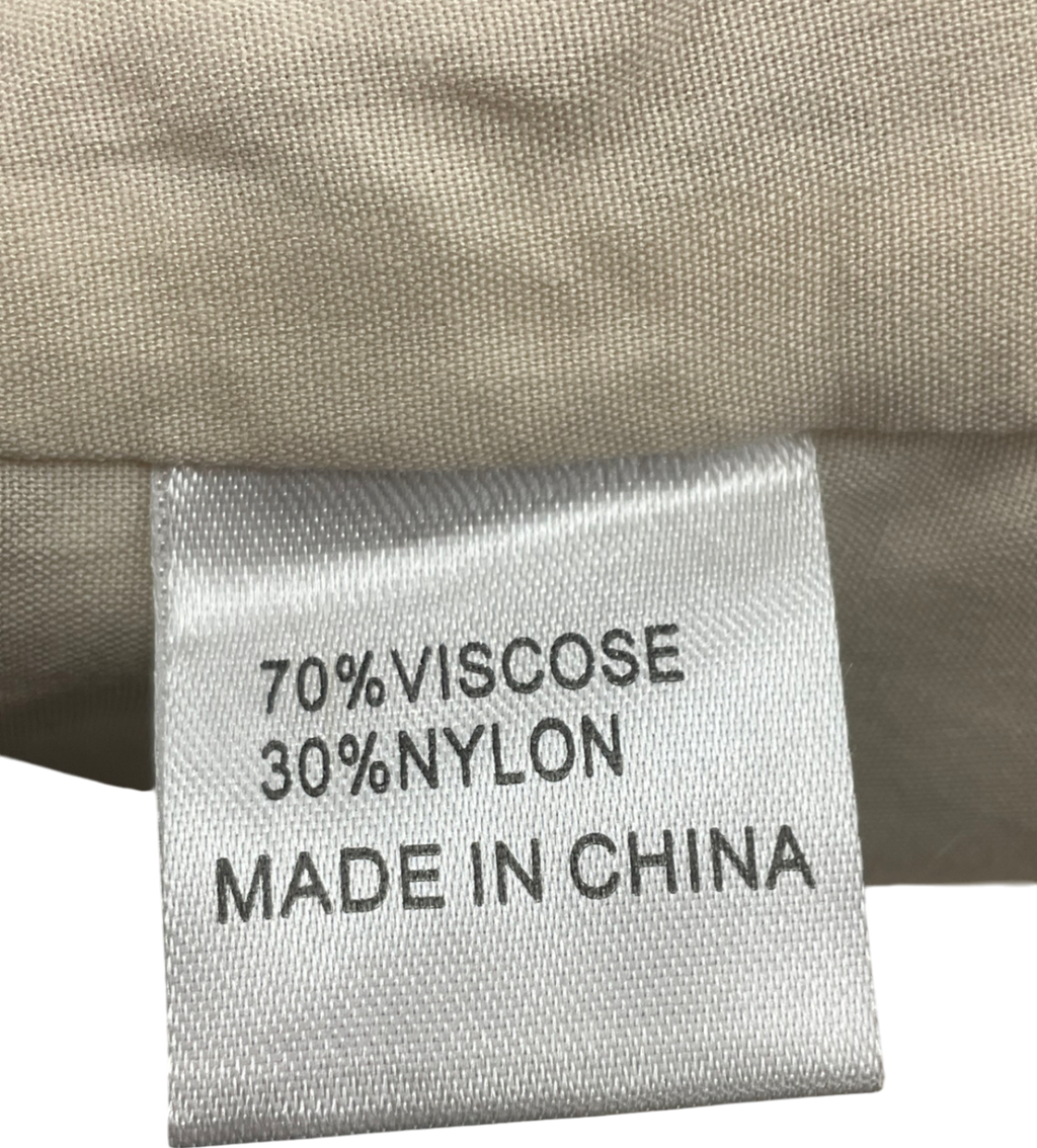 White Fox Beige Act The Part Linen Top UK XL