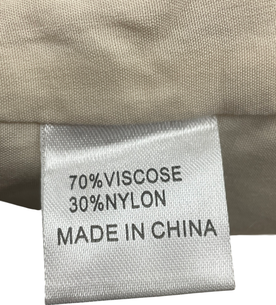 White Fox Beige Act The Part Linen Top UK XL