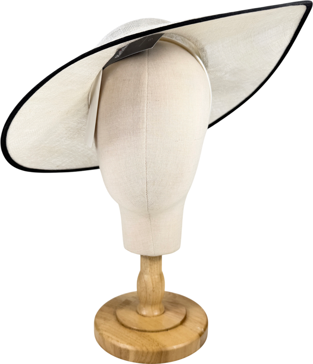 Karen Millen Cream Grosgrain Trim Large Disc Fascinator One Size