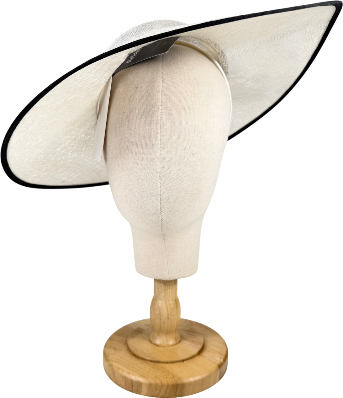 Karen Millen Cream Grosgrain Trim Large Disc Fascinator One Size