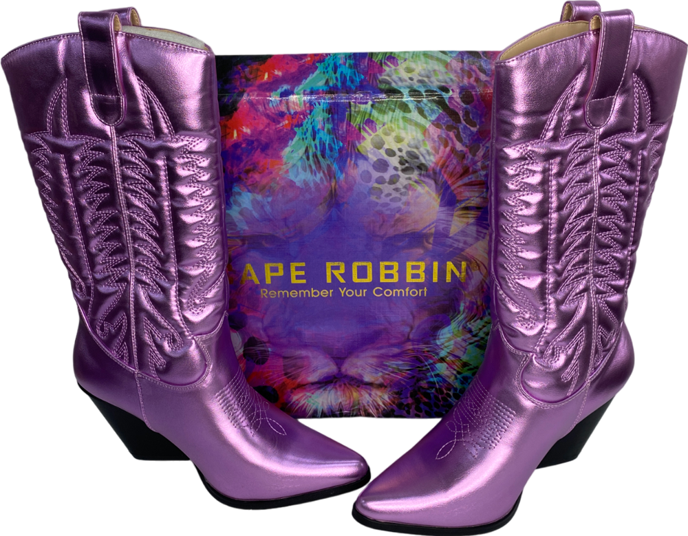 CAPE ROBBIN Purple Southernbelle Cowboy Boots UK 3.5 EU 36.5 👠