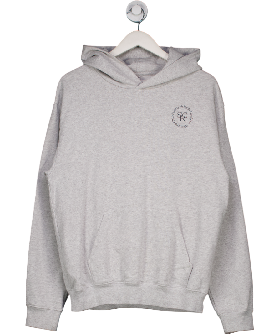 Sporty & Rich Grey Health & Wellness Club Hoodie UK M