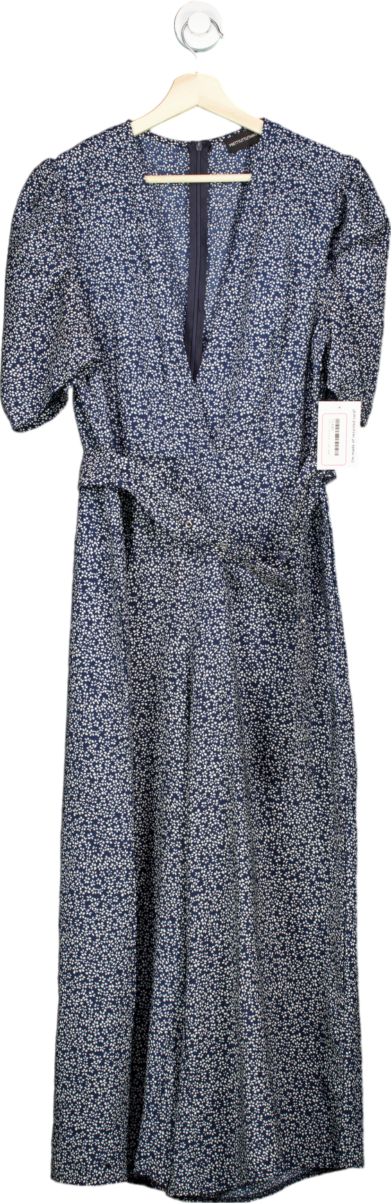 PrettyLittleThing Blue Floral Maxi Dress UK 14