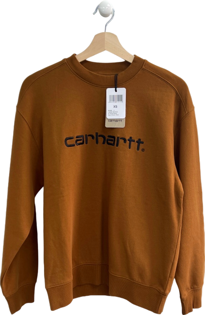 Carhartt Deep H Brown/Black Logo Sweatshirt xs