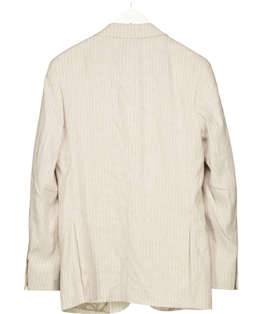 M&S Beige Tailored Fit Linen Rich Suit Jacket UK 36" CHEST