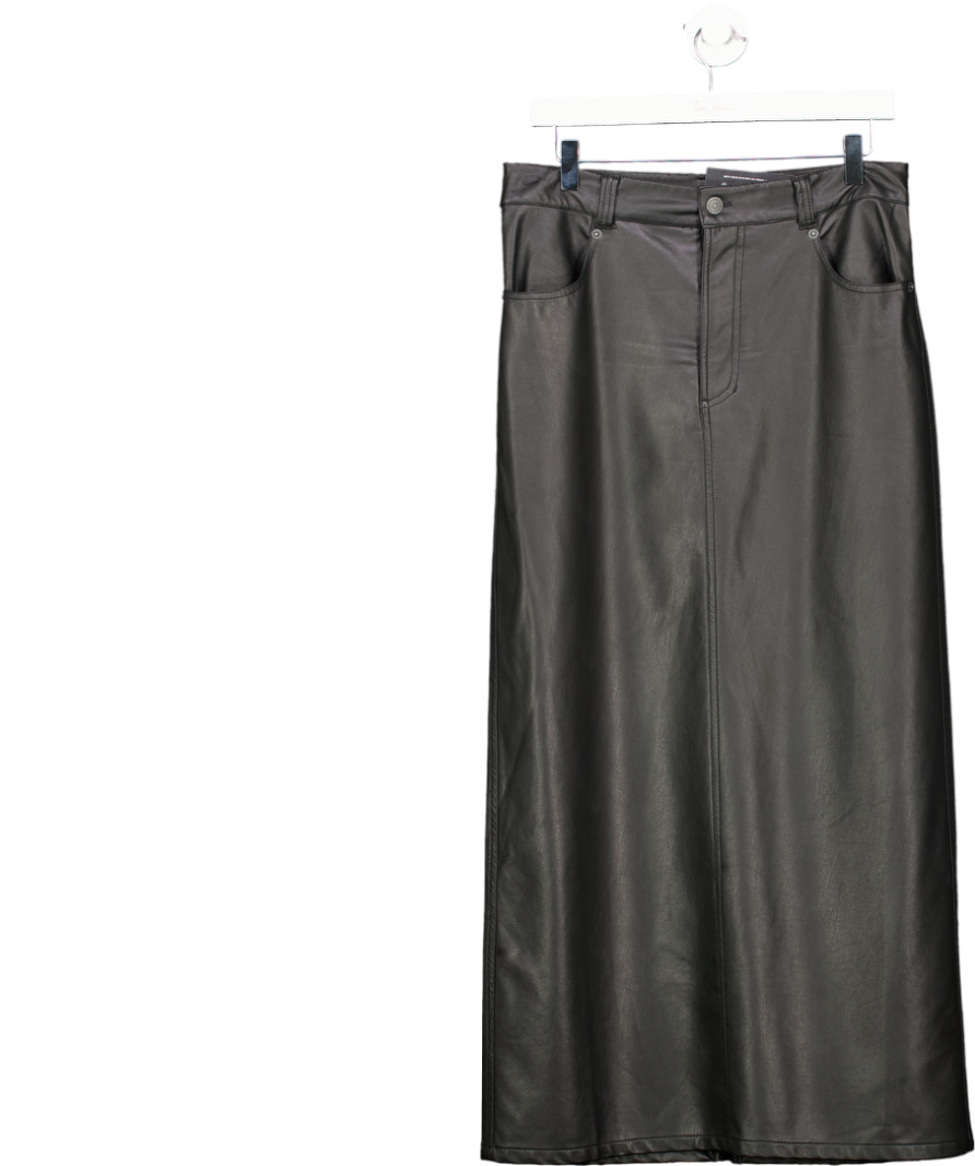 Free People Black Nothing Better Vegan Maxi Skirt Us4 UK 8