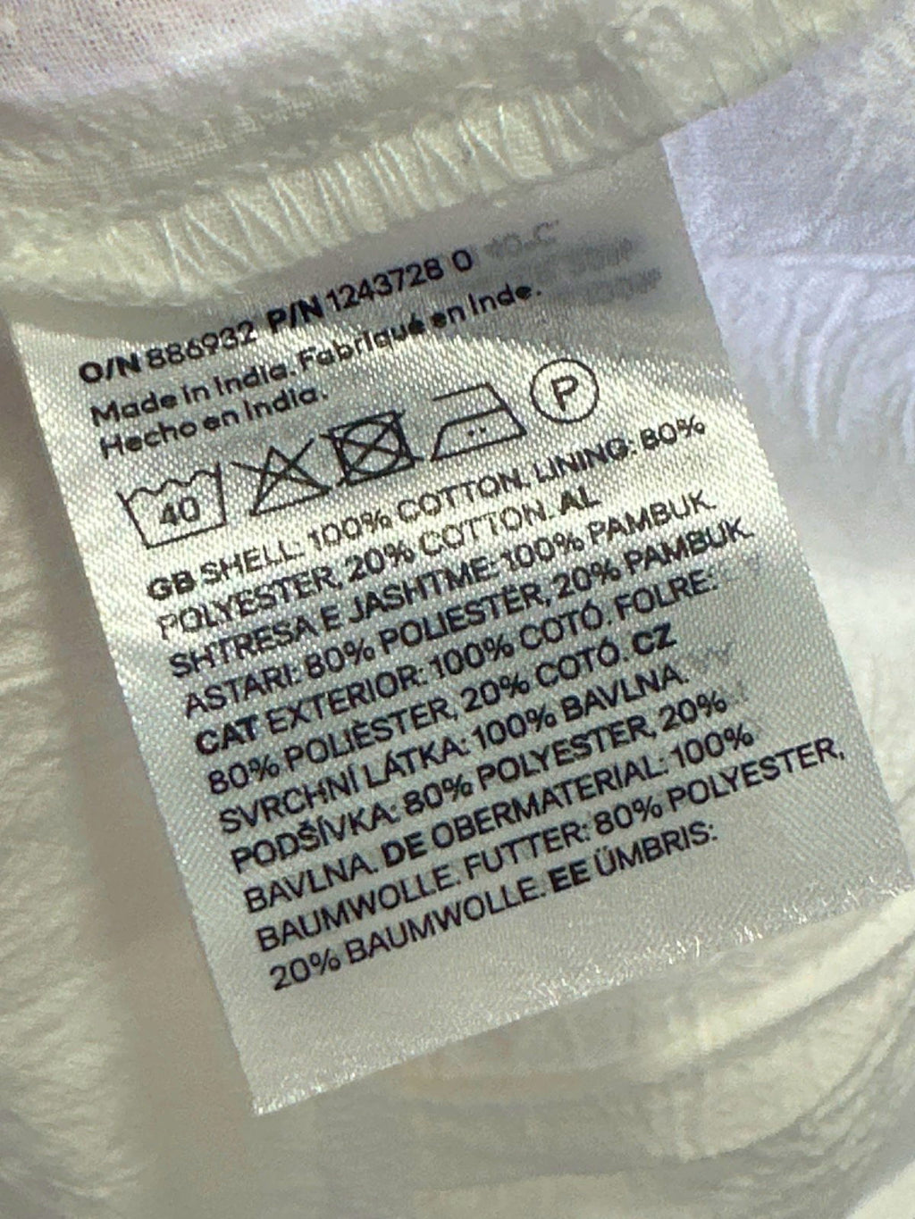 H&M White Sleeveless Ruffled Dress UK XS