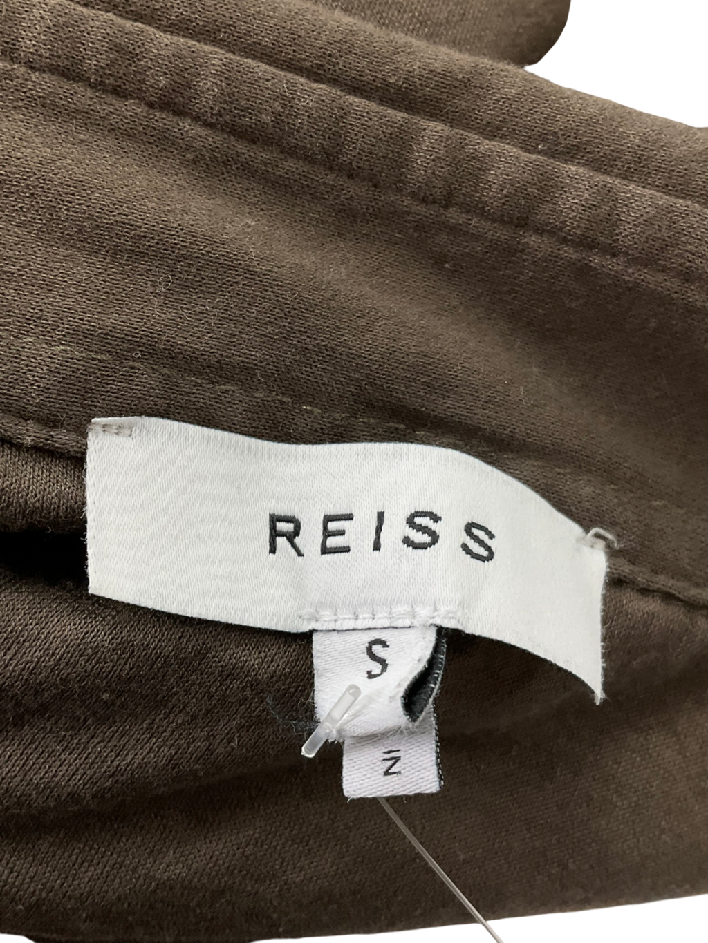 REISS Green Modal Blend Cutaway Collar Shirt UK S