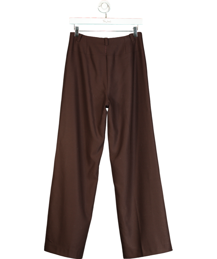 Fabrique Brown Gal Trousers In Fine Wool UK S