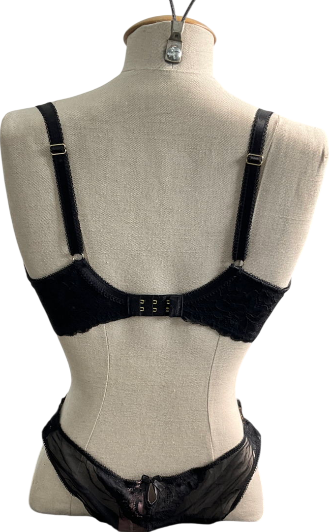 boux avenue Black Lana Underwear Set UK 10