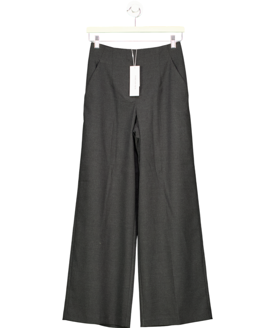 FOREVER NEW Grey Frieda High Waist Wide Leg Pant UK 6