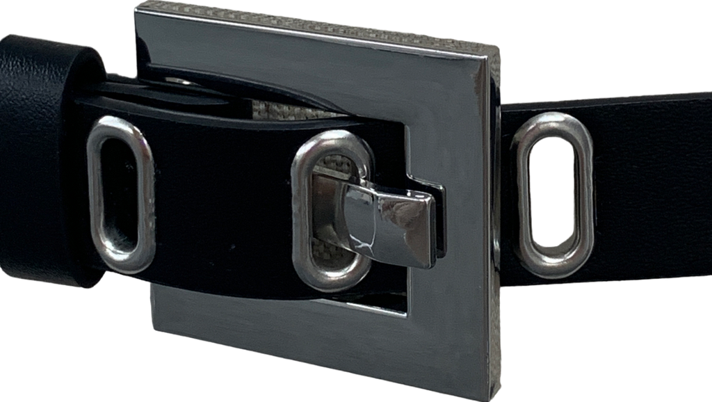 Rag & Bone Black River Leather Belt One Size