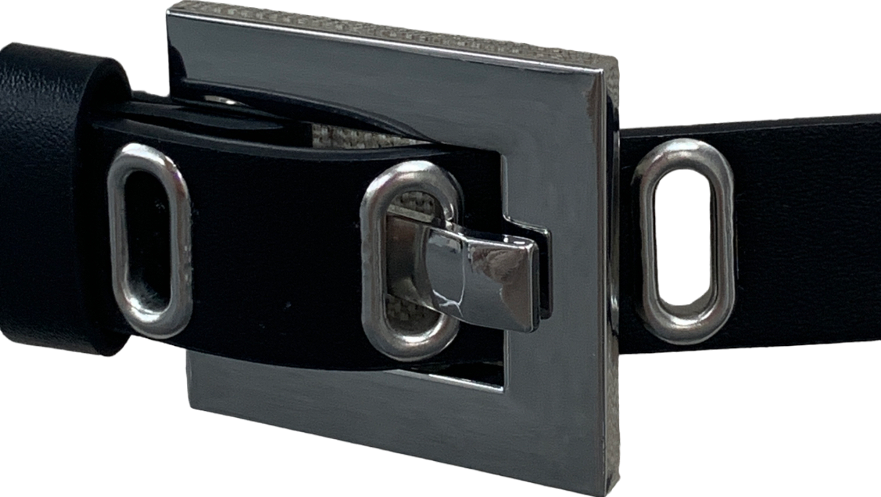 Rag & Bone Black River Leather Belt One Size