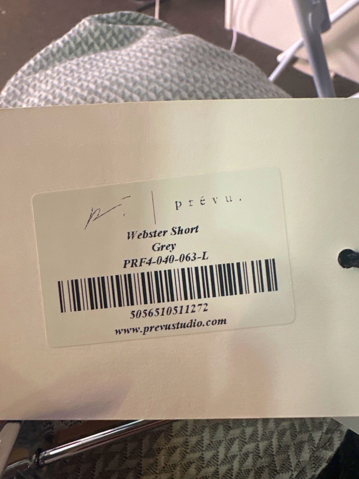 Prevu Grey Webster Short UK L