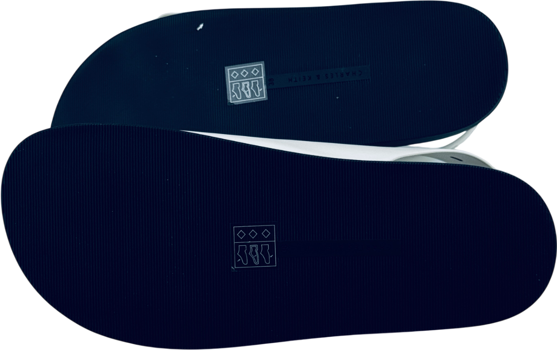 CHARLES & KEITH Buckled Double-strap Slingback Sandals - Chalk White UK 5 EU 38 👠