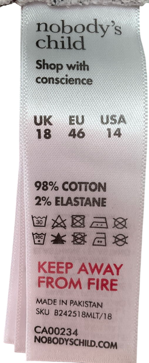 Nobody's Child Brown Leopard Print Tapered Straight Leg Jeans UK 18