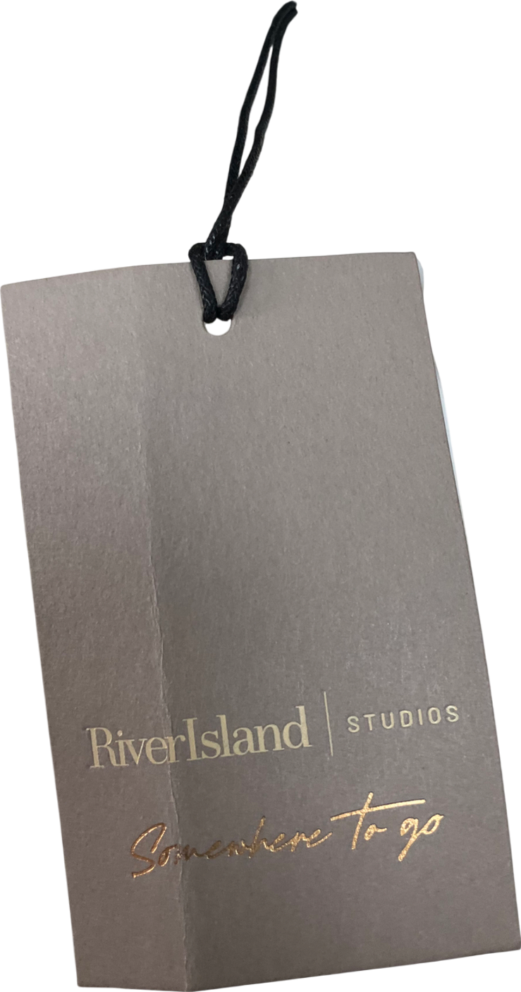 River Island Cream Floral Embroidery Mini Shift Dress UK 6