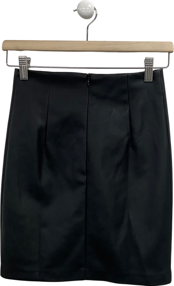 lipsy london Black Faux Leather Pencil Skirt UK 8
