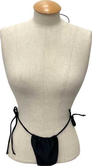 adika Beige & Black Tie Up Bikini Bottoms UK M