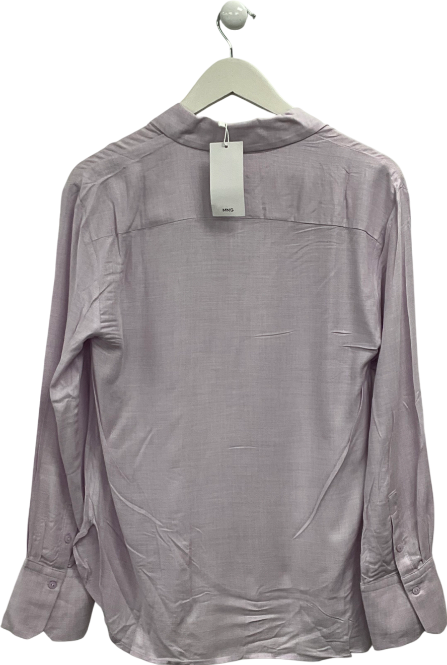 MANGO Purple Viscose Shirt UK S