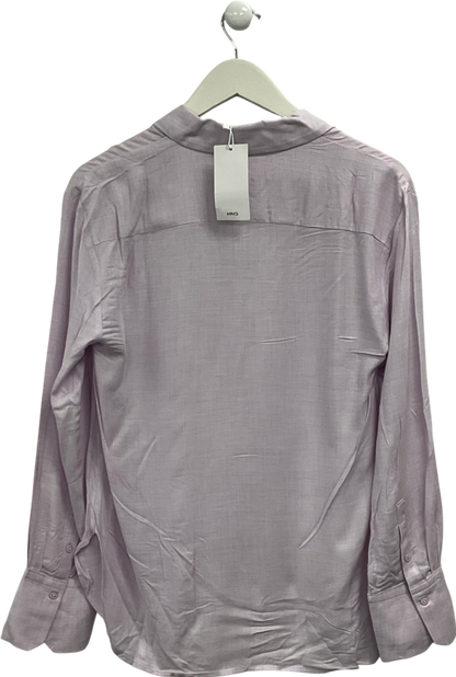 MANGO Purple Viscose Shirt UK S