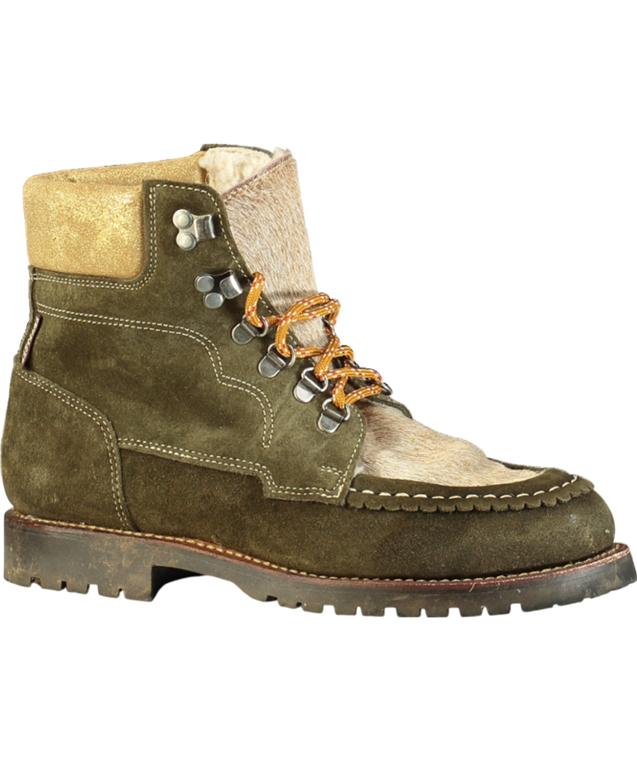 Penelope Chilvers Green Pioneer Suede Ladies Boot UK 8 EU 41 👠