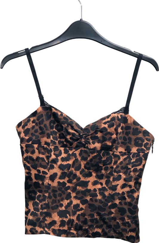 Lioness Animal Print Cami Top XS