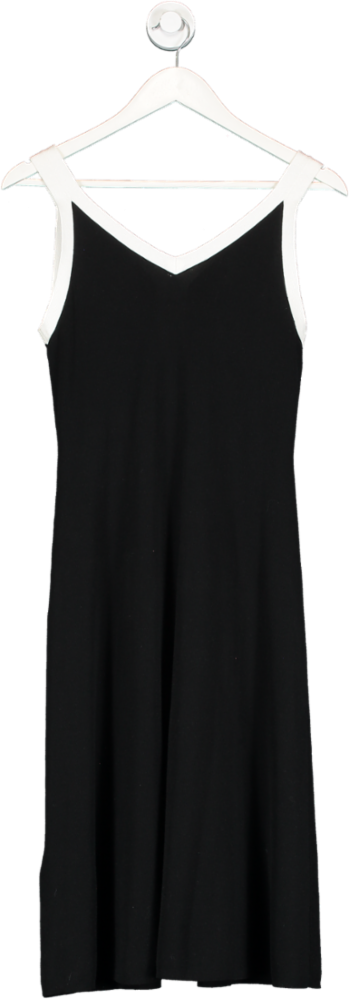 Goelia Black Contrast Trim Midi Dress UK 10