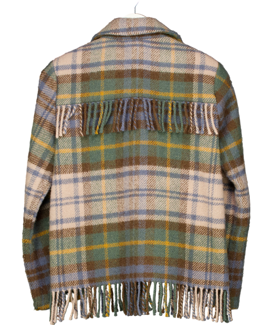 Brora Multicoloured Wool Blanket Jacket UK 6