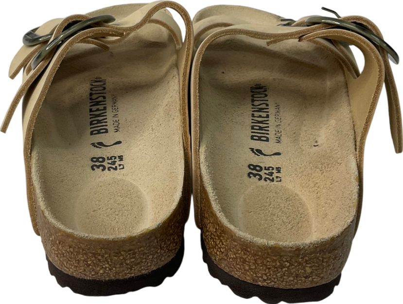 Birkenstock Brown Arizona Big Buckle Sandals Cream Tortoiseshell UK 5 EU 38 👠