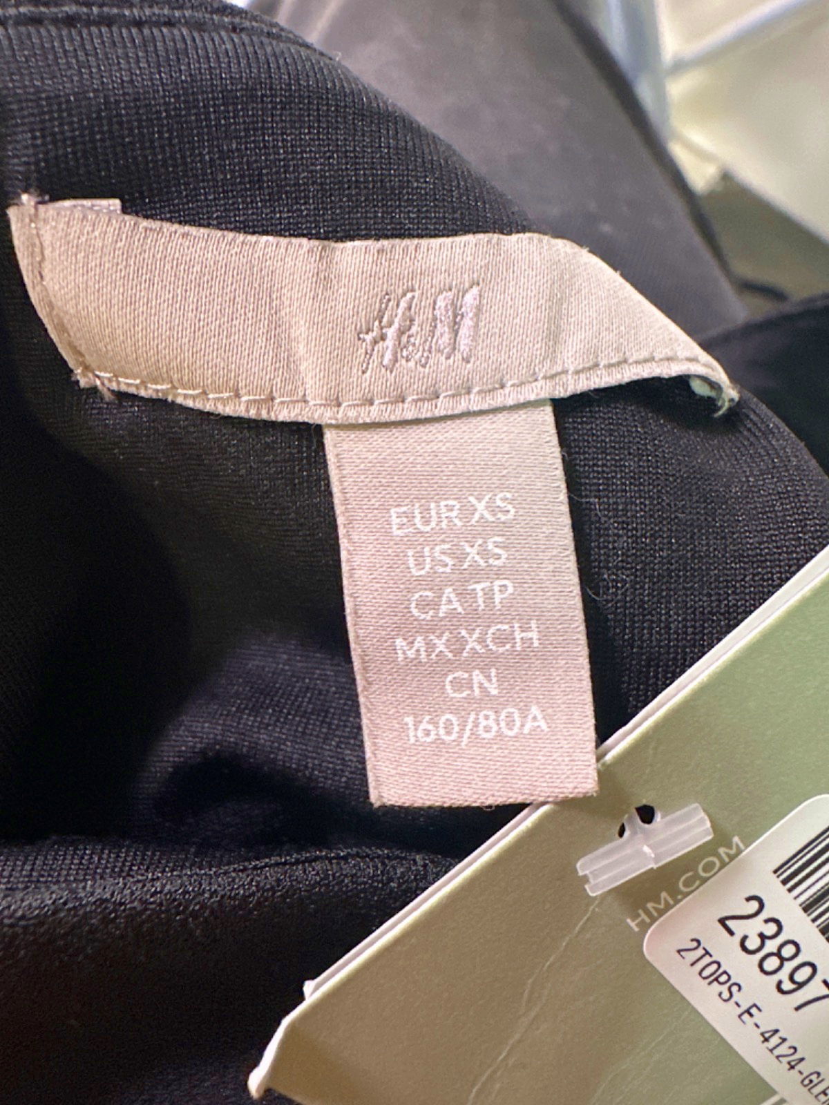 H&M Black Sleeveless Top UK XS