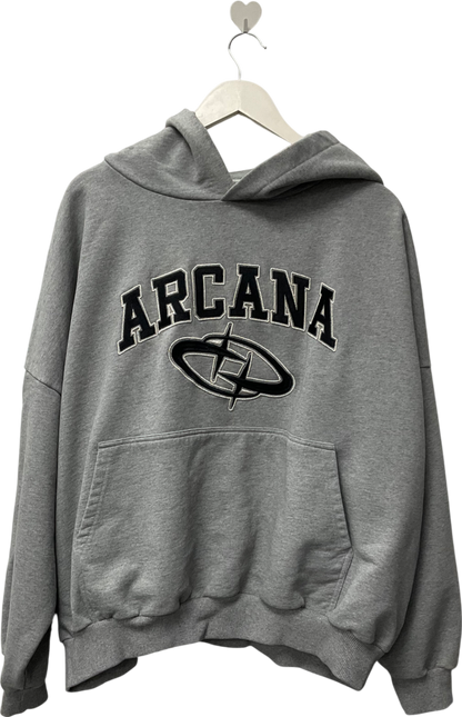 Arcana Grey Varsity Hoodie UK M