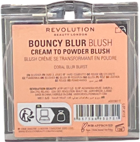Revolution Bouncy Blur Blush Blurry Rose Coral Blur Burst 5.5 g