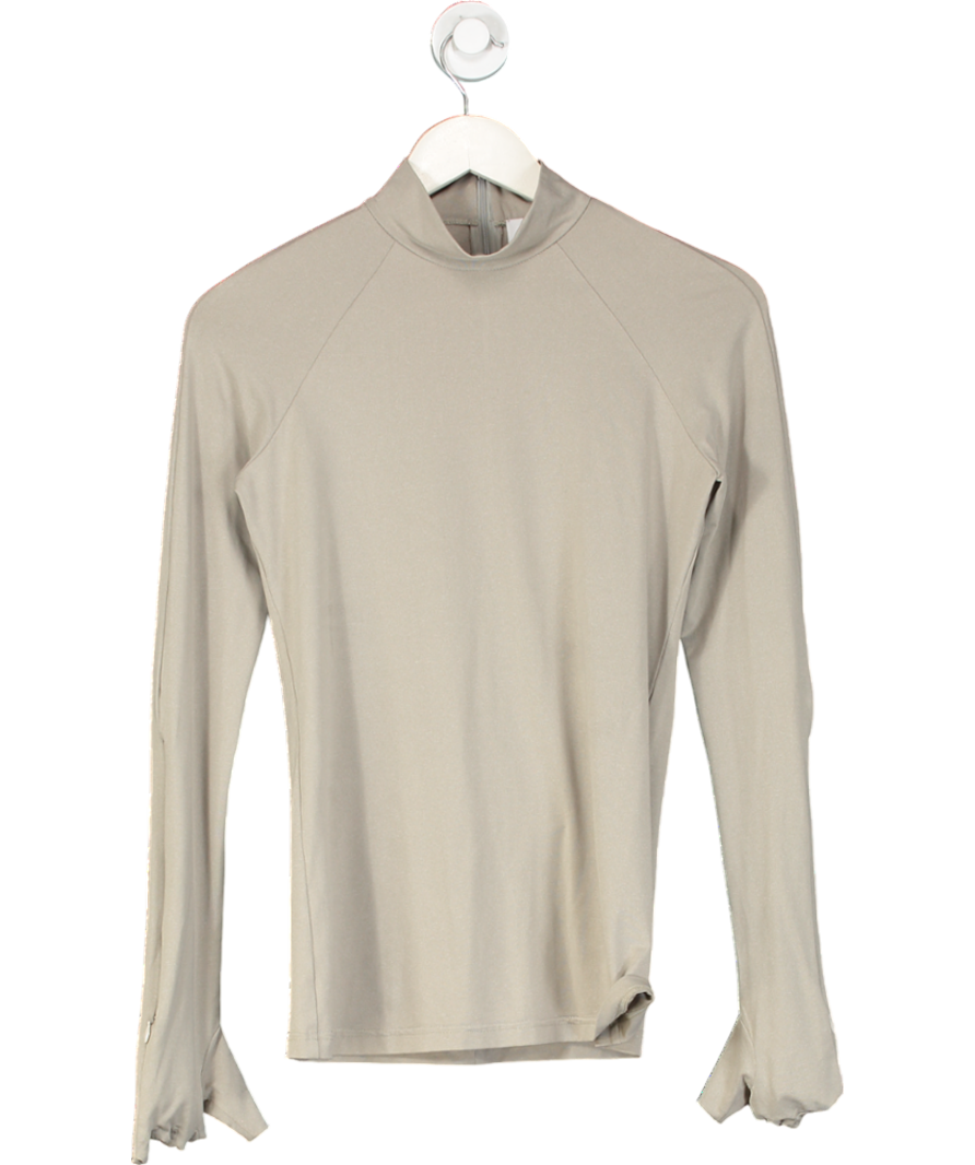 *SVG Grey Long Sleeve Top With Built In Gloves UK L