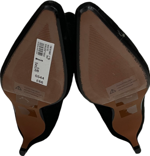 River Island Black Suede Kitten Heeled Western Boots UK 5 EU 38 👠